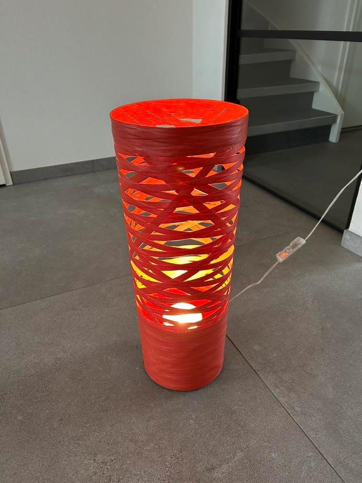 Foscarini Tress rode design dimbare lamp, Huis en Inrichting, Lampen | Tafellampen, Zo goed als nieuw, Metaal, Ophalen