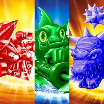 Skylanders Spyro’s Adventure Red Green Blue drill Gill Bash beschikbaar voor biedingen