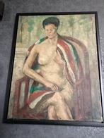 Olieverf “NAAKTE VROUW”, Antiek en Kunst, Kunst | Schilderijen | Klassiek, Ophalen
