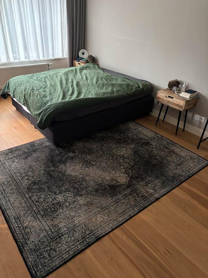 Stijlvol Dutchbone tapijt - rugged black, Huis en Inrichting, Stoffering | Tapijten en Kleden, Zo goed als nieuw, 150 tot 200 cm