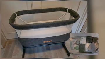 Baninni co-sleeper + aerosleep, 2matrashoezen, 2xlaken/deken beschikbaar voor biedingen