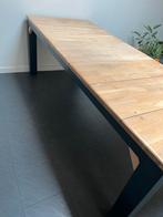 Uitschuifbare, stevige eettafel, Huis en Inrichting, Tafels | Eettafels, Ophalen, Gebruikt, Eikenhout, 200 cm of meer