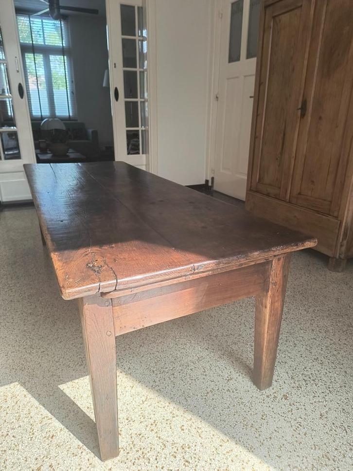 Franse salontafel / sitetable, Huis en Inrichting, Tafels | Sidetables, Gebruikt, 50 tot 75 cm, 150 tot 200 cm, Rechthoekig, Eikenhout