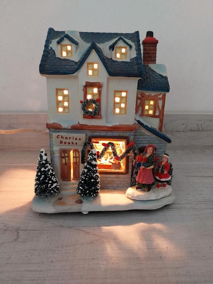 Dickensville boekenwinkel voor kerstdorp, Diversen, Kerst, Zo goed als nieuw, Ophalen of Verzenden