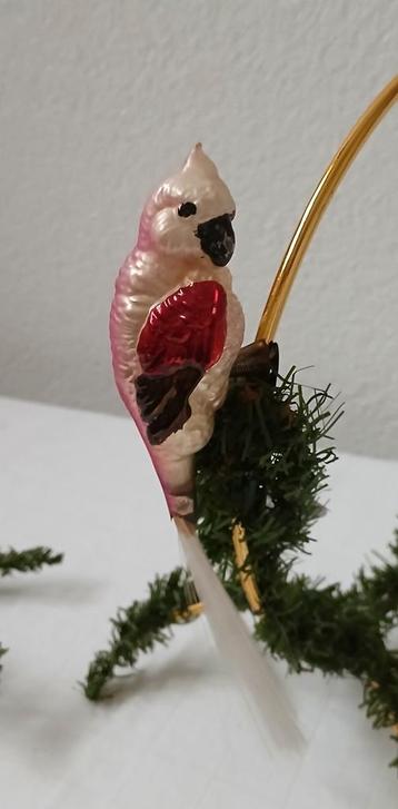 Oude Antieke kerstbal Kaketoe beschikbaar voor biedingen