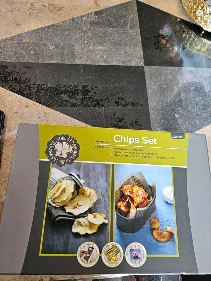 Chips Set - Maak je eigen chips!, Huis en Inrichting, Keuken | Keukenbenodigdheden, Nieuw, Ophalen of Verzenden