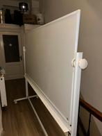 Whiteboard op wielen - dubbelzijdig, verrijdbaar en kantel, Ophalen, Zo goed als nieuw, Whiteboard