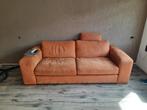 Montel Cognac Bank - 2/3 Zits met Hoofdsteun, Huis en Inrichting, Banken | Bankstellen, Ophalen, Gebruikt, 150 tot 200 cm, Tweepersoons