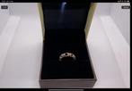 Ring goud mer diamanten open gewerkt, 18 tot 19, Nieuw, Ophalen of Verzenden, Dame