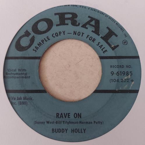 R'n'R: Buddy Holly: Rave On USA promo orig, Cd's en Dvd's, Vinyl Singles, Gebruikt, Single, 7 inch, Ophalen of Verzenden