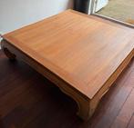 Prachtig Massief teak houten opium tafel 150x150cm!!, Huis en Inrichting, 150 tot 200 cm, Teakhout, Ophalen of Verzenden, Zo goed als nieuw