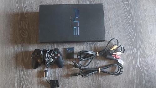 PS2 Zwart Phat Model + Controller + Geheugenkaart, Spelcomputers en Games, Spelcomputers | Sony PlayStation 2, Gebruikt, Phat