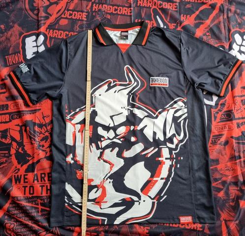 Thunderdome Soccershirt Die Hard Hardcore, Kleding | Heren, Sportkleding, Gedragen, Voetbal, Overige maten, Zwart, Verzenden