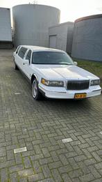 Lincoln Towncar Limousine 1996 Wit, Airconditioning, Origineel Nederlands, Te koop, LPG