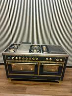 Luxe Boretti Majestic 7pits Fornuis Antraciet/Messing 150 cm, Witgoed en Apparatuur, Fornuizen, Fornello Esperta, Ophalen of Verzenden
