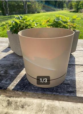 Parkside Plantenbak Beige 13,9liter Rond, Tuin en Terras, Bloembakken en Plantenbakken, Nieuw, Kunststof, Binnen, Balkon, Tuin
