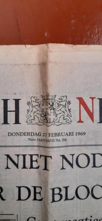 Originele omslag Utrechtsch Nieuwsblad 27 februari 1969 