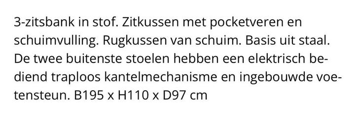 Drie zit bank, Huis en Inrichting, Banken | Bankstellen, Zo goed als nieuw, Vierpersoons of meer, Ophalen of Verzenden