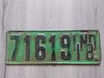 Kentekenplaat Indiana USA 1918 Nummerplaat Nummerbord, Verzamelen, Auto's, Gebruikt, Ophalen of Verzenden