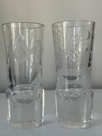 2x vrijmetselaars glas vrijmetselaar Memento Mori, Ophalen of Verzenden