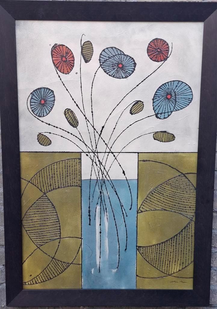 IKEA. ALLEN HAYES, Sur La Table. 67/97 cm. * Zie tekst., Antiek en Kunst, Kunst | Schilderijen | Abstract, Ophalen