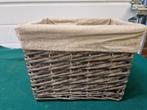 rieten mand met jute, Huis en Inrichting, Woonaccessoires | Schalen en Manden, Ophalen of Verzenden, 'T Olde Gre-j, Info@toldegrej.nl