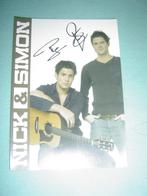 kaart nick en simon met handtekening, Verzamelen, Ophalen of Verzenden, Foto of Kaart