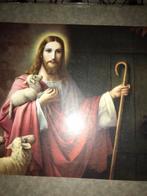 Mooie RELIGIEUS prent barok lijst HERDER JEZUS 53x33 cm, Antiek en Kunst, Antiek | Religie, Ophalen of Verzenden