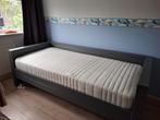 WOOOD eenpersoons bedbank Dennis staalgrijs, Huis en Inrichting, Slaapkamer | Bedden, Ophalen, Gebruikt, Eenpersoons, 200 cm