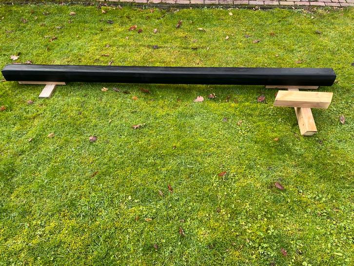 Turn balk / evenwichtsbalk 295x10 hoog en laag, Sport en Fitness, Turnen, Gebruikt, Materiaal, Maat 36 t/m 42, Zwart, Ophalen