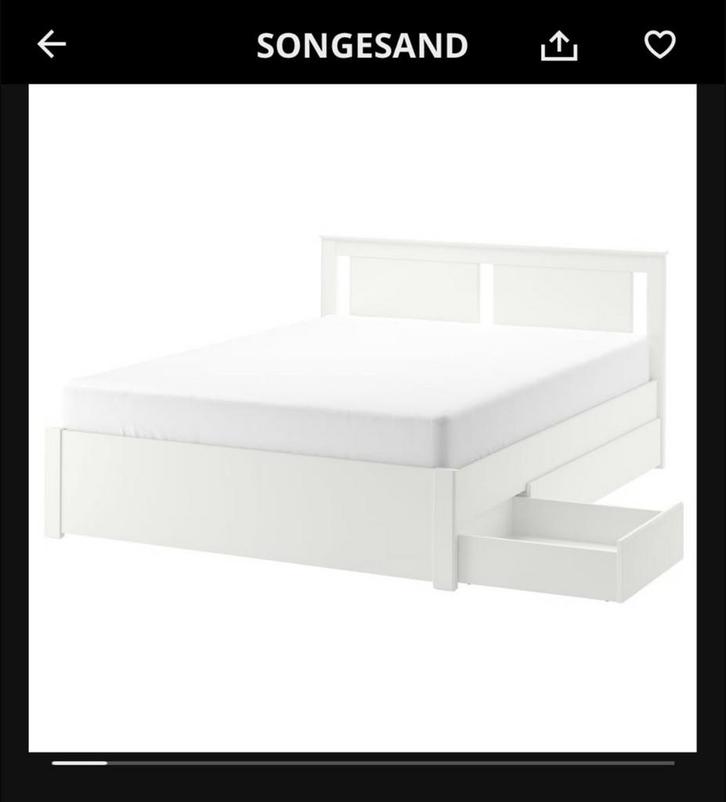 bed te koop (ikea), Huis en Inrichting, Slaapkamer | Bedden, Zo goed als nieuw, Eenpersoons, Hout, Wit, Ophalen of Verzenden