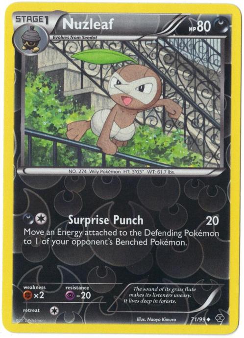 Next Destinies,  Nuzleaf [reverse] 71/99, Hobby en Vrije tijd, Verzamelkaartspellen | Pokémon, Nieuw, Losse kaart, Verzenden