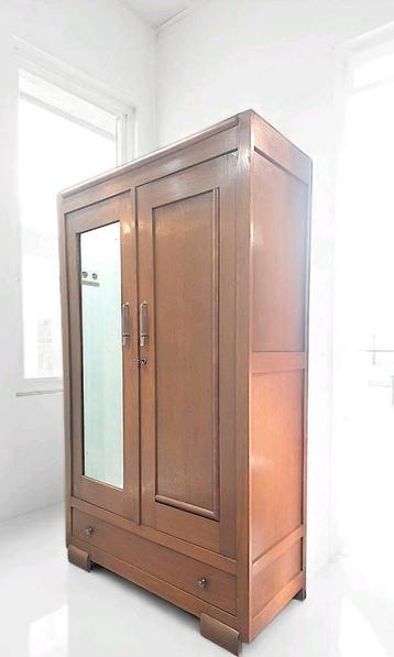 Antieke kast art deco kledingkast Amsterdamse school  beschikbaar voor biedingen