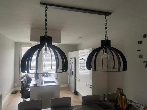 Dubbele Catania hanglamp, Huis en Inrichting, Lampen | Hanglampen, Zo goed als nieuw, 50 tot 75 cm, Metaal, Ophalen