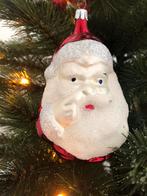 Oude Vintage kerstbal kerstman hoofd gezicht 15 cm, Diversen, Kerst, Ophalen of Verzenden, Zo goed als nieuw