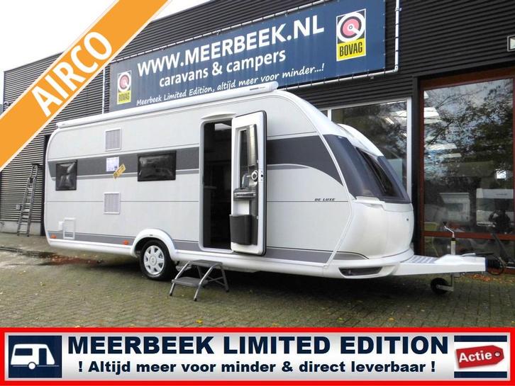 Hobby De Luxe 545 KMF 4029,= KORTING AIRCO + MOVER + THULE !, Caravans en Kamperen, Caravans, tot en met 6, 1250 - 1500 kg, Treinzit