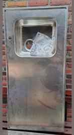 Nieuw RVS Aanrechtblad met Wasbak - 122x60 cm, Ophalen