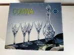 Bohemia kristal karaf en 6 wijnglazen., Antiek en Kunst, Antiek | Glas en Kristal, Ophalen