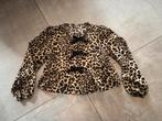 Shirtje / tuniek panterprint met strikjes maat 146 €4.50, Ophalen of Verzenden, Zo goed als nieuw, Meisje, Shirt of Longsleeve