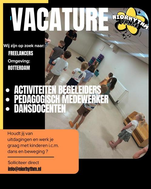 Vacature pedagogisch/dansdocent/begeleiders, Vacatures, Vacatures | Overige Vacatures, MBO, Vanaf 1 jaar, Freelance of Uitzendbasis