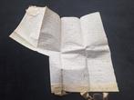 Oud manuscript Muiden clein segel 1756, Verzenden, Brief