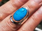 925 zilveren ring met turquoise maat 17 - Vanoli, Sieraden, Tassen en Uiterlijk, Ringen, Nieuw, Blauw, Met edelsteen, 17 tot 18