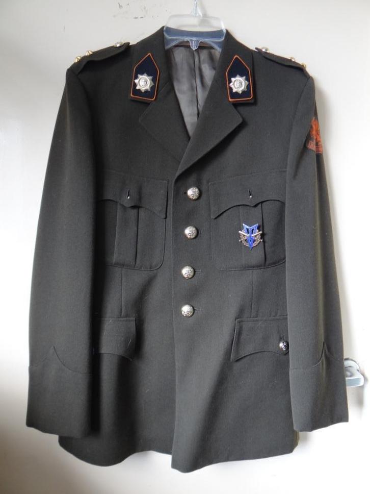 Donkergroene LEGER jas (orgineel) (1), Verzamelen, Militaria | Algemeen, Landmacht, Kleding of Schoenen, Nederland, Ophalen
