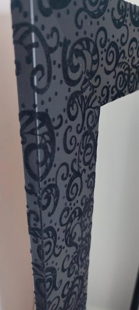 Barok zwart antraciet spiegel Barocco 40 x 120 cm, Huis en Inrichting, Woonaccessoires | Spiegels, Zo goed als nieuw, Minder dan 50 cm