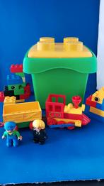 Setje Duplo in opbergdoos, onder andere treindelen. 7A8, Tweedehands verkoop, Tweedehands verkoop, Gebruikt, Ophalen of Verzenden