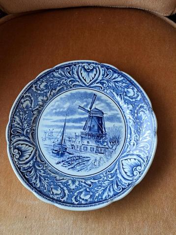 Delfts Blauw Wandbord Boch Belgium Windmolen beschikbaar voor biedingen