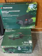 Parkside robot grasmaaier + garage, Tuin en Terras, Ophalen, Cirkelmaaier, Elektrische grasmaaier, Parkside