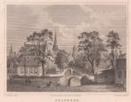 Franeker Stadsgezicht Staalgravure 1858 Terwen, Antiek en Kunst, Ophalen of Verzenden
