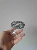 Potpourri kom met kolibries, 1989 Tin-glas D10x6.5cm, Verzamelen, Ophalen of Verzenden, Gebruikt, Overige typen