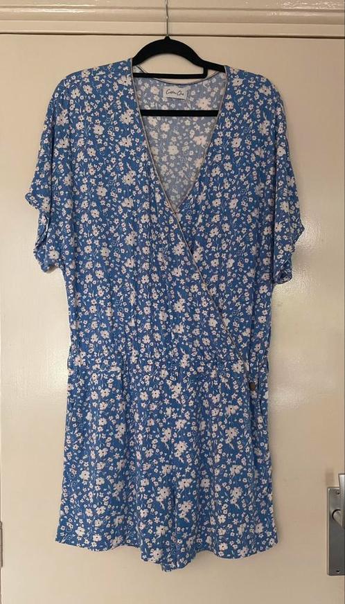 Cotton club korte jumpsuit, mt L/XL, Kleding | Dames, Jumpsuits, Zo goed als nieuw, Maat 42/44 (L), Blauw, Ophalen of Verzenden